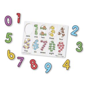 Детски дървен пъзел с дръжки Цифри Melissa & Doug 13273 (1)