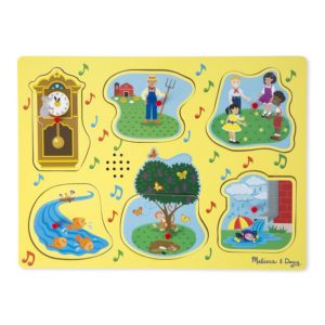 Дървен музикален пъзел с дръжки Рими Melissa & Doug 10735 (1)