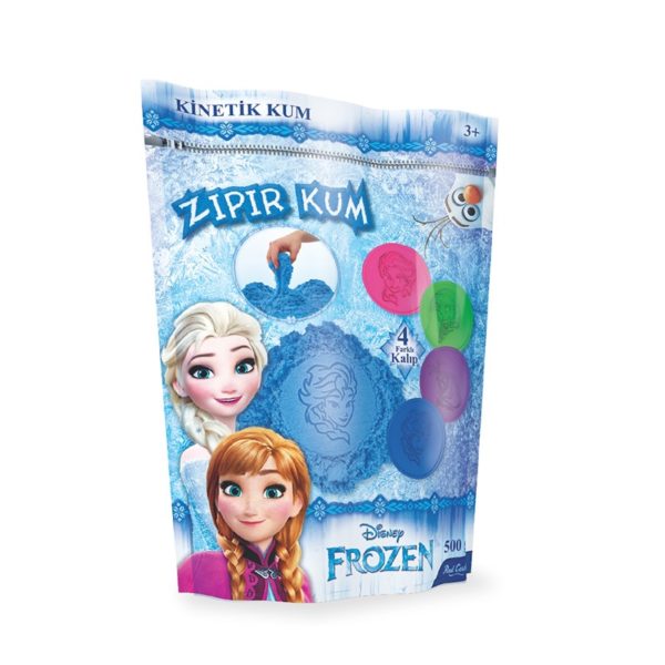 Frozen син кинетичен пясък 500 грама с 4 броя печата с героите ZKP 500-50-P