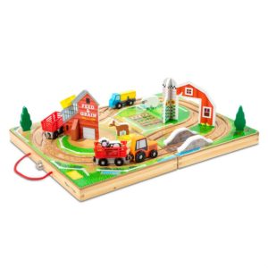 Детски дървен комплект в куфарче Ферма Melissa & Doug 40142 (1)