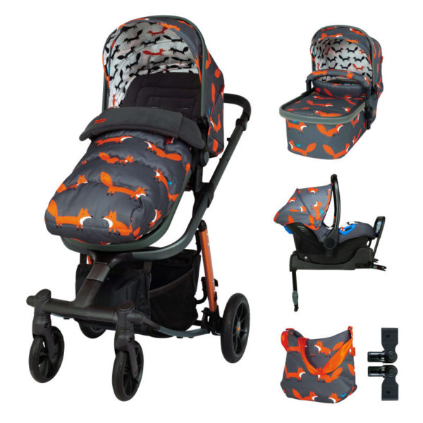 Бебешка количка 5в1 с лисица Cosatto Giggle Quad Charcoal Mister Fox