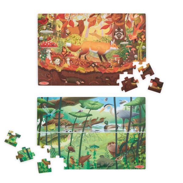 Двустранен детски пъзел за търсене и намиране Let's Explore Melissa & Doug